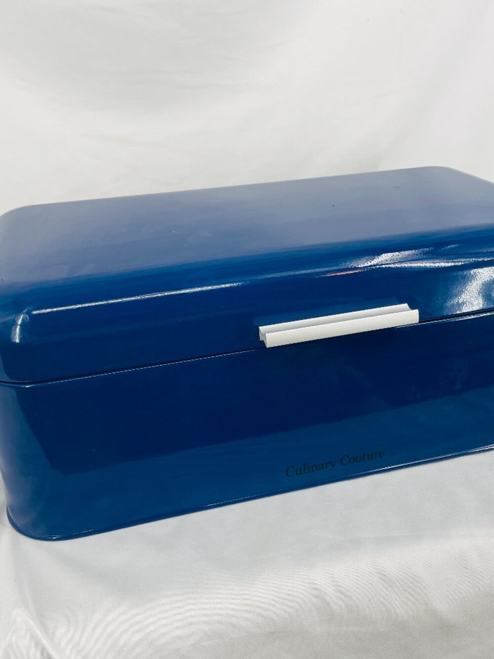 Blue Culinary Couture Extra Large Metal Bread Box